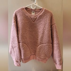Like New! PINK Victoria's Secret Sherpa Pullover Crewneck Sweater